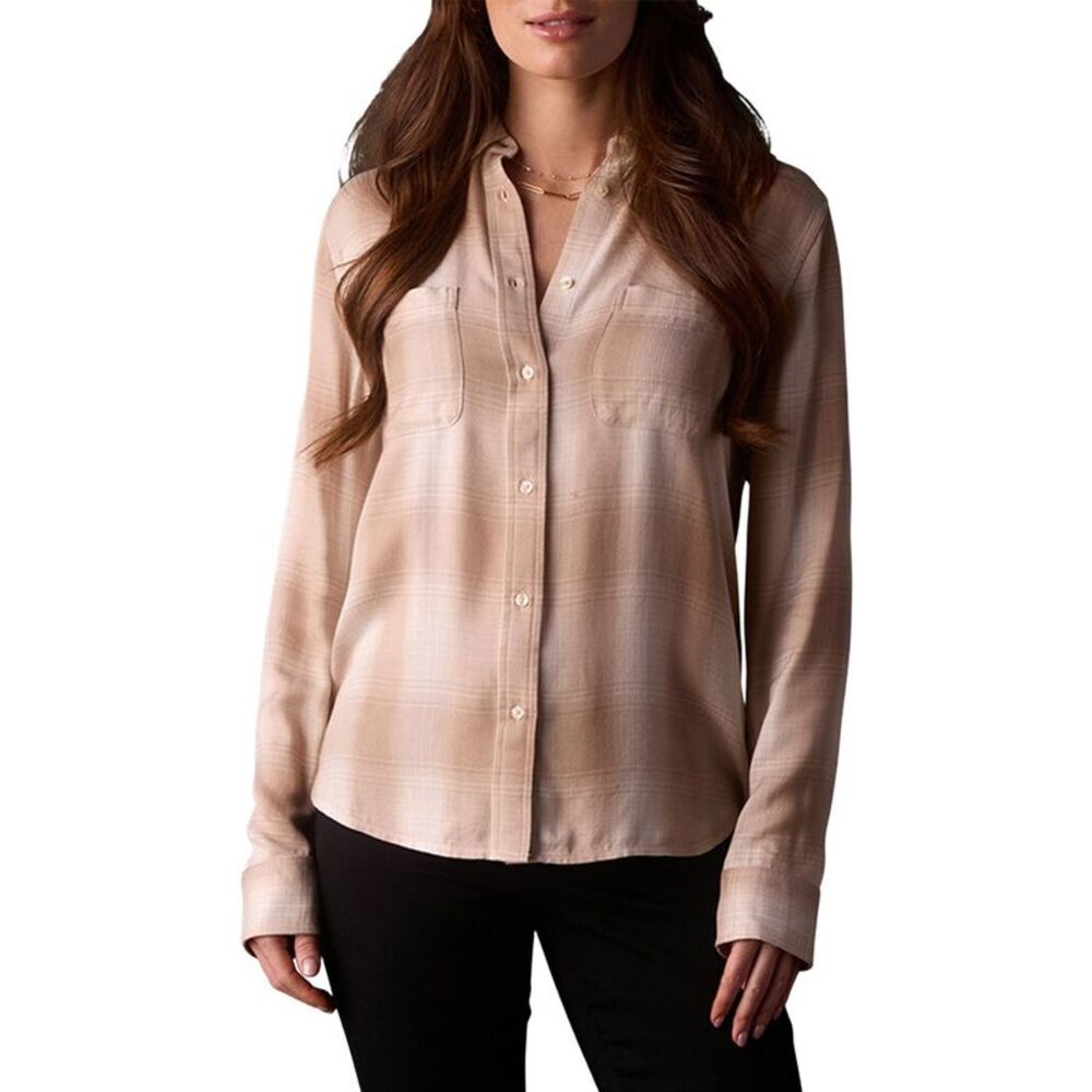 The Normal Brand Womens Harper Button Up, Beige